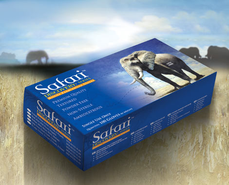Safari Powder Free Nitrile-Blue 2 cases - Click Image to Close